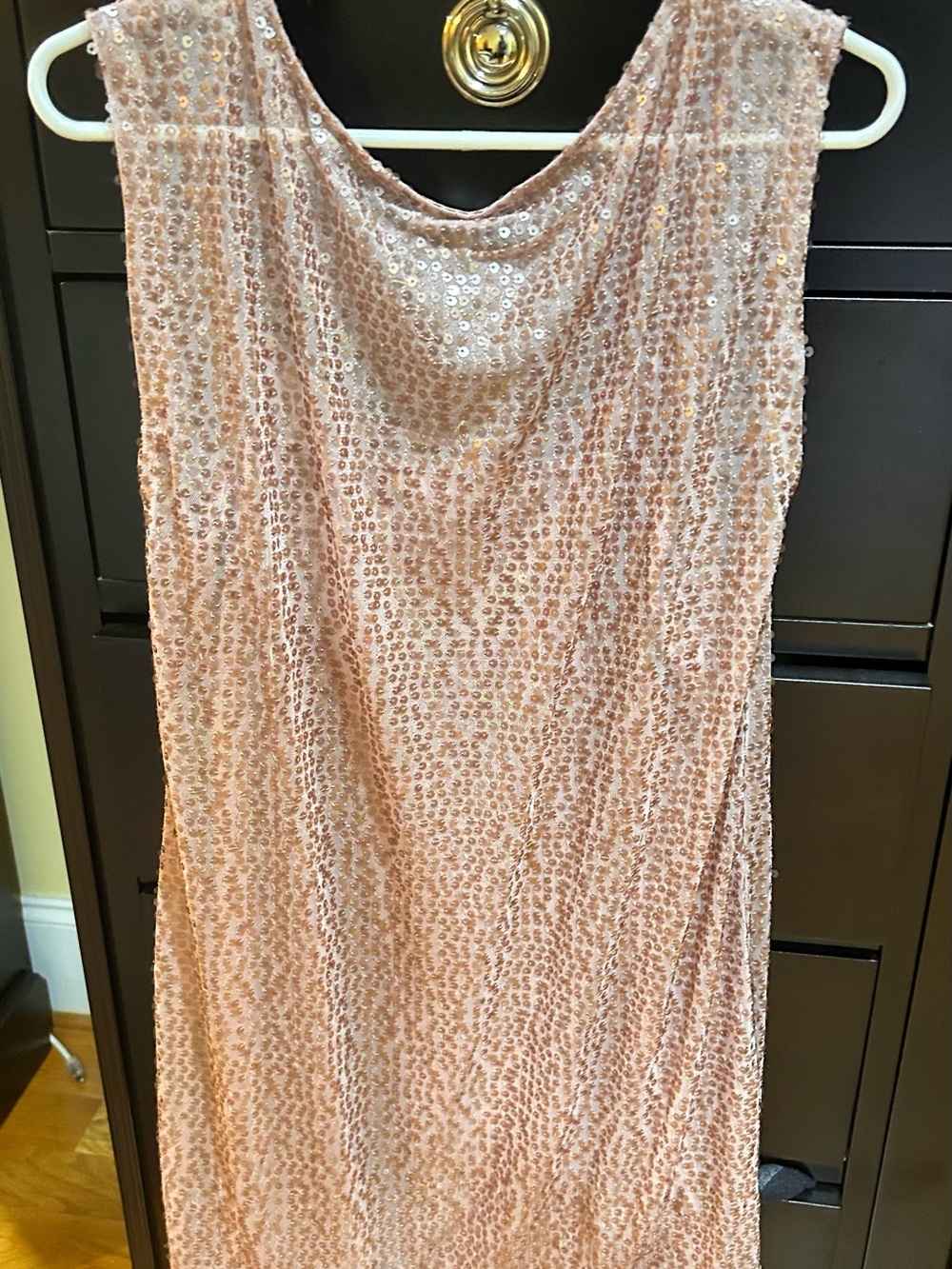 LC Lauren Conrad Blush Pink Sequin Sleeveless Shift Top